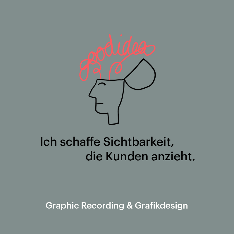 Ich schaffe Sichtbarkeit, die Kunde anzieht mit Graphic Recording und Grafikdesign